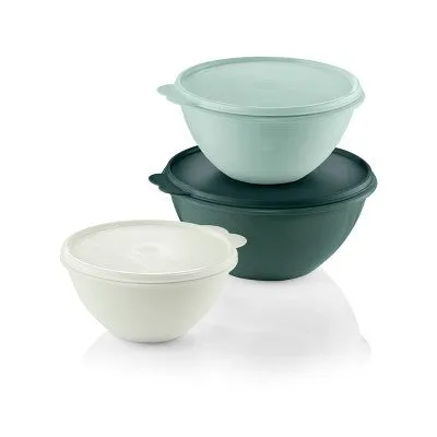 New - Tupperware Wonderlier 3pc Classic Bowls Green