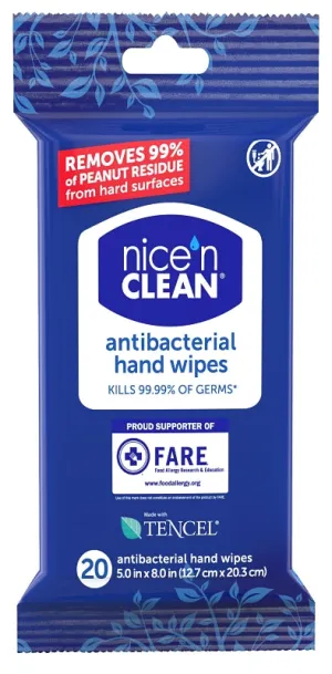 nice'n CLEAN WIPES Q8063R8TR Hand Wipes, 8 in L, 5 in W, Citrus, Tencel :EA: QUANTITY: 6