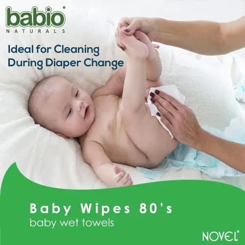 NOVEL Baby Wet Wipes/Pack With Lid (Pack of 6-80 Sheet)