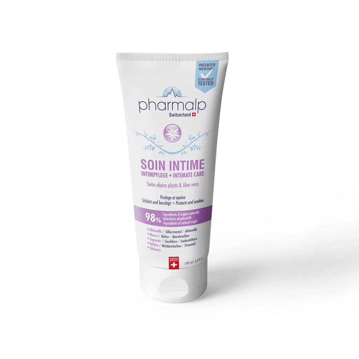 PHARMALP INTIMATE CARE - SWISS ALPINE PLANTS & ALOE VERA intimate hygiene gel with aloe vera, 100 ml.