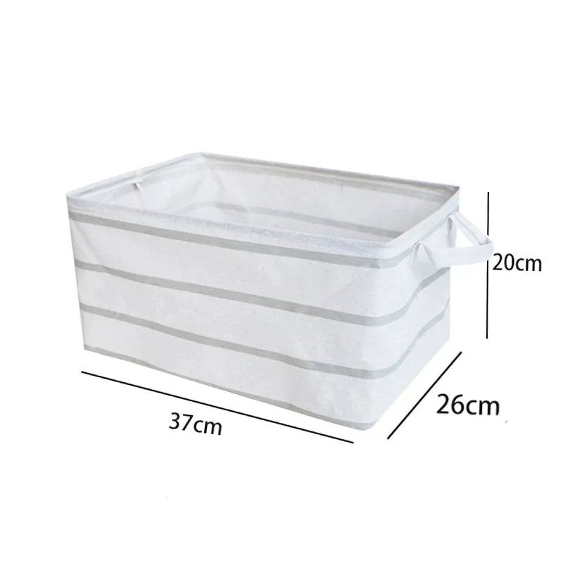 Plain Elegant Foldable Cotton Linen Storage Box