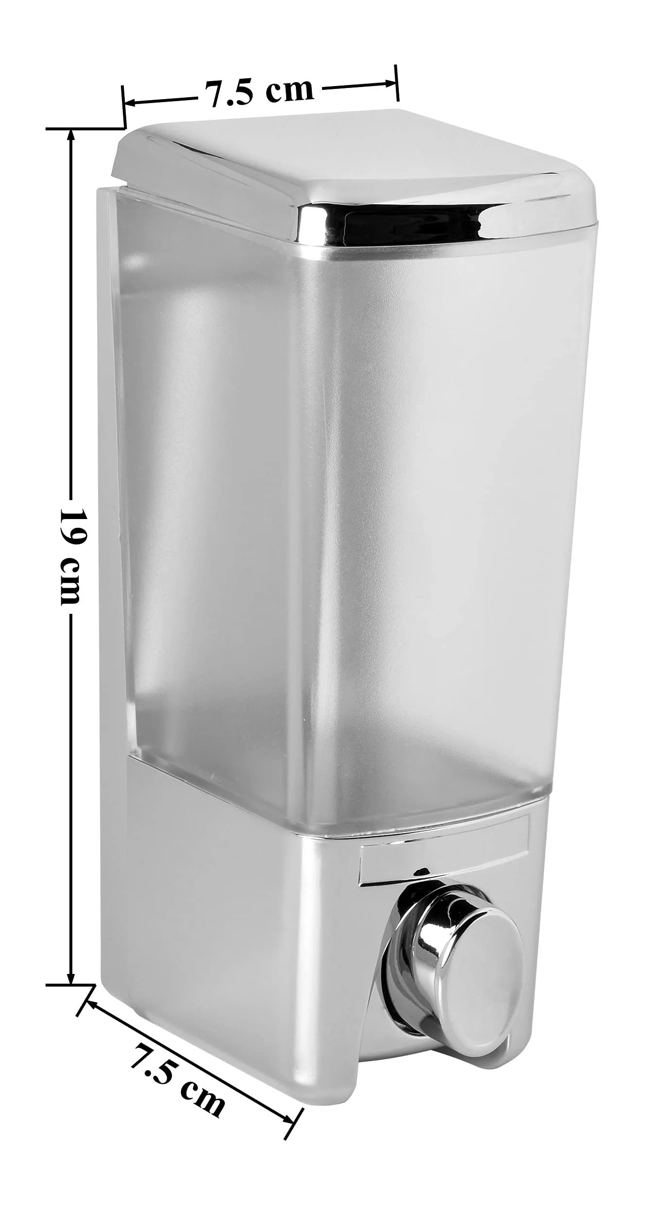 Plantex ABS Plastic Refillable Soap Handwash Dispenser for Shampoo & Body Lotion - Ideal for Hospitals, Hotels, Restaurants, Offices, Bathroom & Toilet (Chrome)