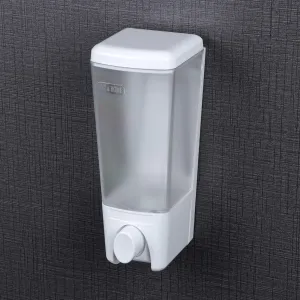 Plantex ABS Plastic Refillable Soap Handwash Dispenser for Shampoo & Body Lotion - Ideal for Hospitals, Hotels, Restaurants, Offices, Bathroom & Toilet (White)