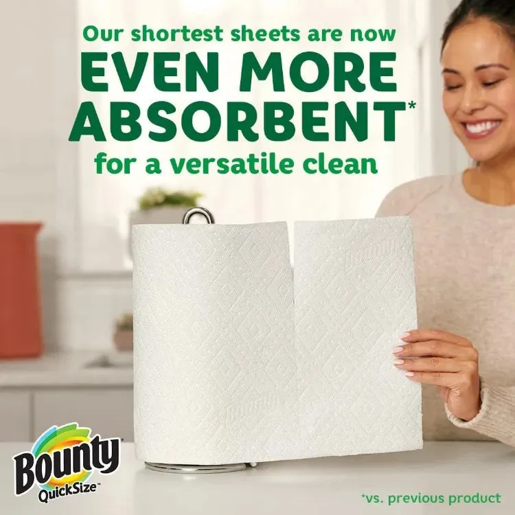 Quick-Size Paper Towels, White, 16 Family Rolls = 40 Regular Rolls