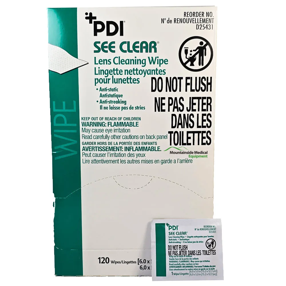 See Clear Lens Cleaning Wipes by PDI 120/Box