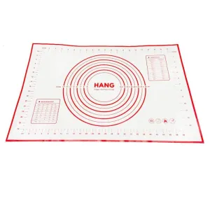 Silicone Pastry Mat Thick Non Stick Large Baking Mat with Measurement 40x60 Red