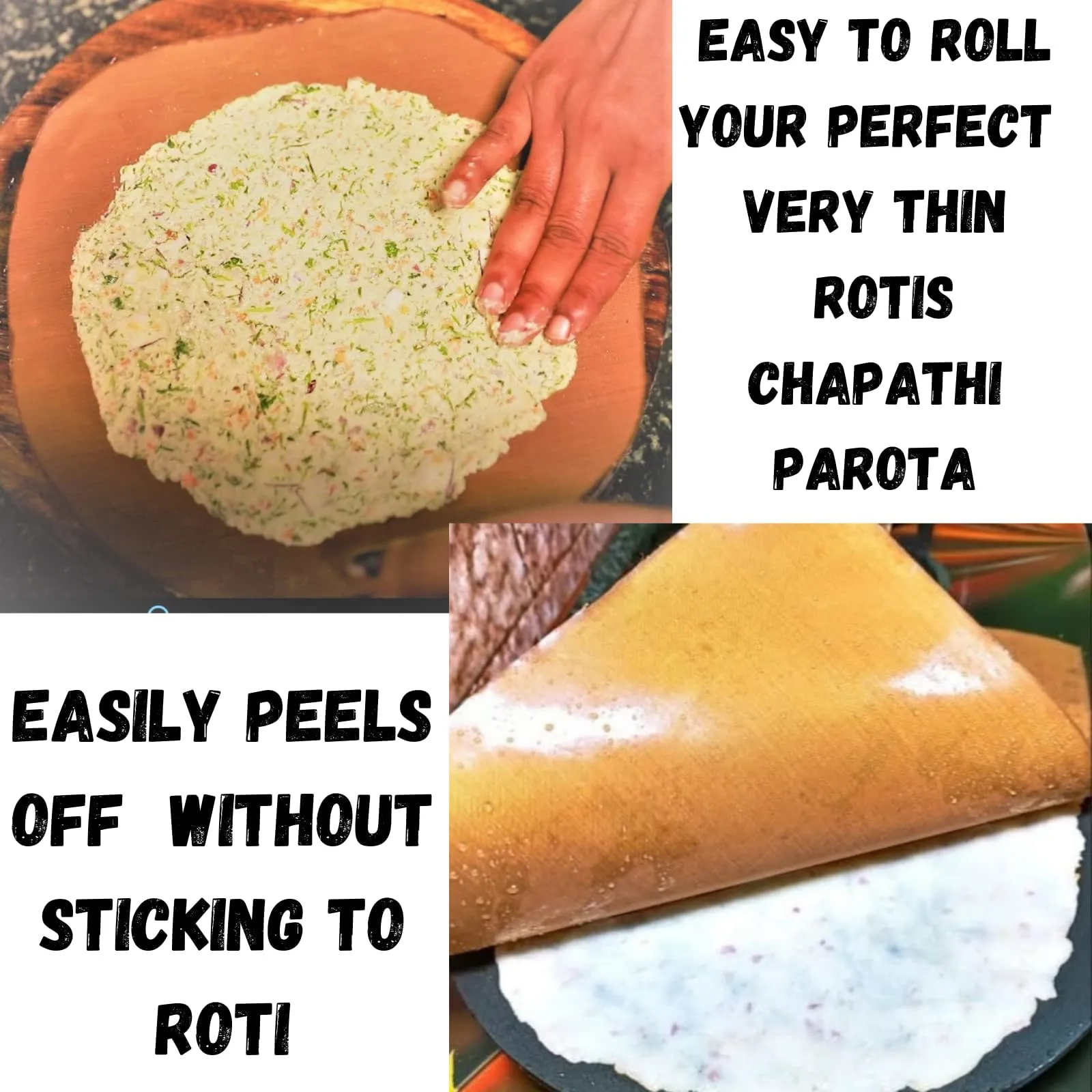 SIRISNAX chapathi matt puran poli silicon mat rolling mat for roti kitchen accessories items for home new kitchen items for home cooking roti mat for kitchen mat non stick baking mat PACK OF 2 25*33CM