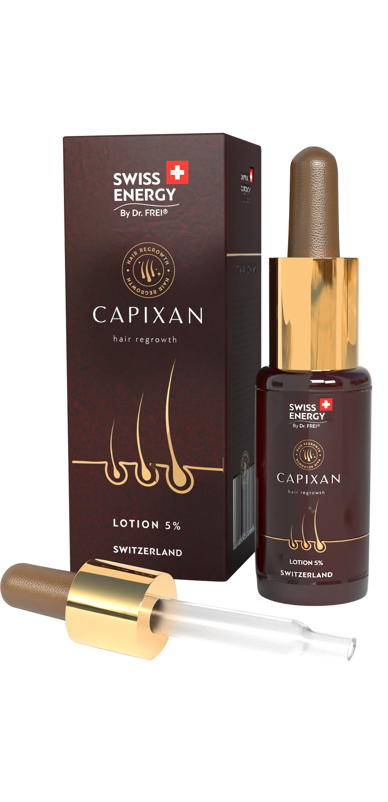 Swiss Energy, Lotion Capixan 5%, stop hair loss and stimulation of new hair growth, 50 ml.