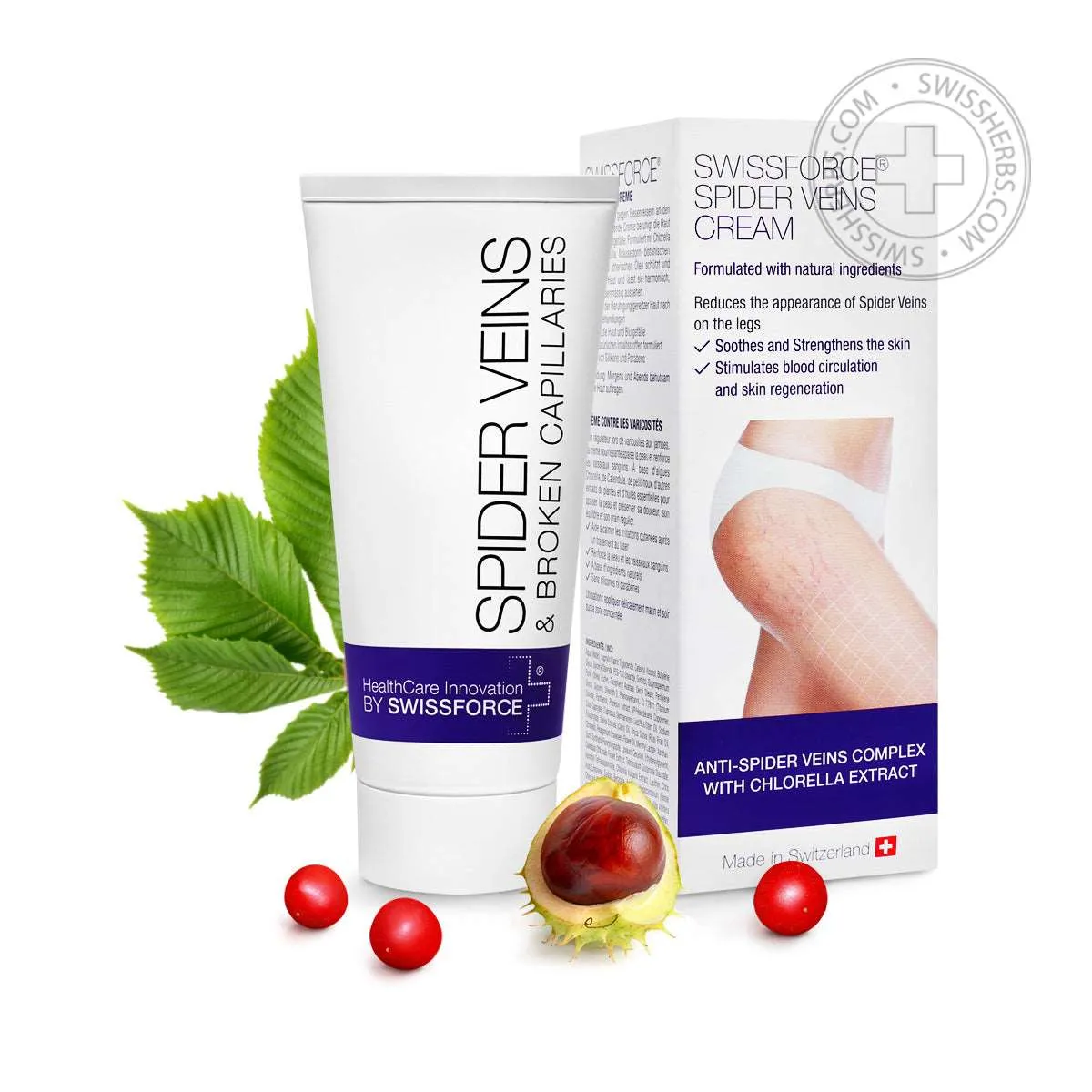 Swissforce, foot cream for spider veins, redness and rashes, 100 ml.