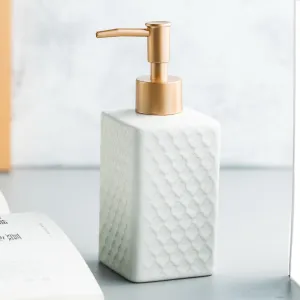 The Better Home 360ML Ceramic Soap Dispenser for Bathroom - White | Bathroom Accessories | Handwash Dispenser | Liquid Soap Dispenser for Kitchen | Hand Wash Dispensers Pump