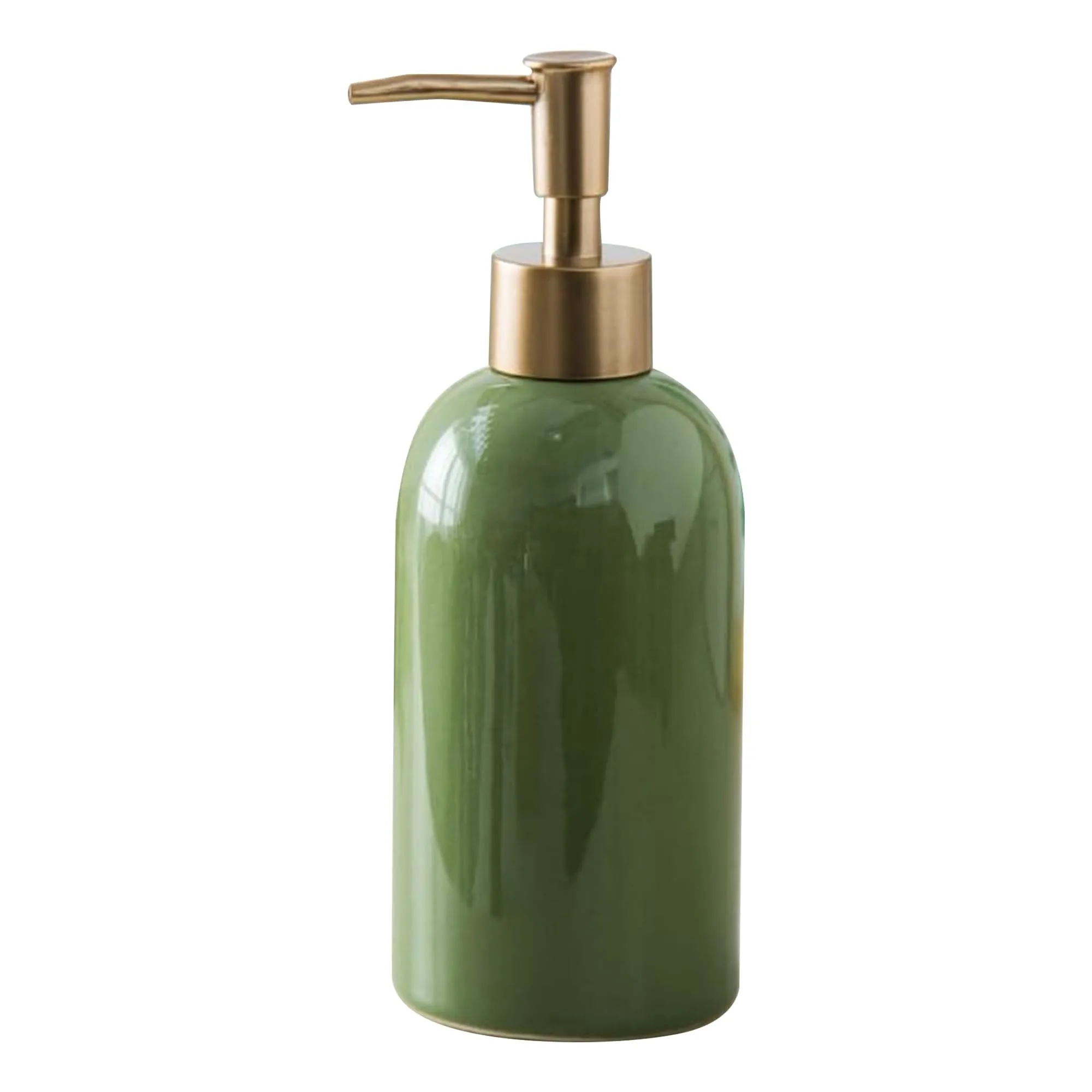 The Better Home 420ML Green Ceramic Soap Dispenser for Bathroom | Bathroom Accessories | Handwash Dispenser | Liquid Soap Dispenser for Kitchen | Handwash Bottle | Hand Wash Dispensers Pump