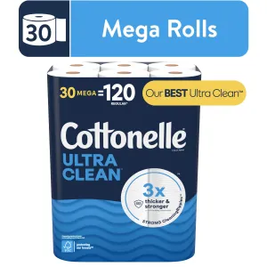 Ultra Clean Toilet Paper 30 Mega Rolls funny toilet paper  paper towels  bamboo toilet