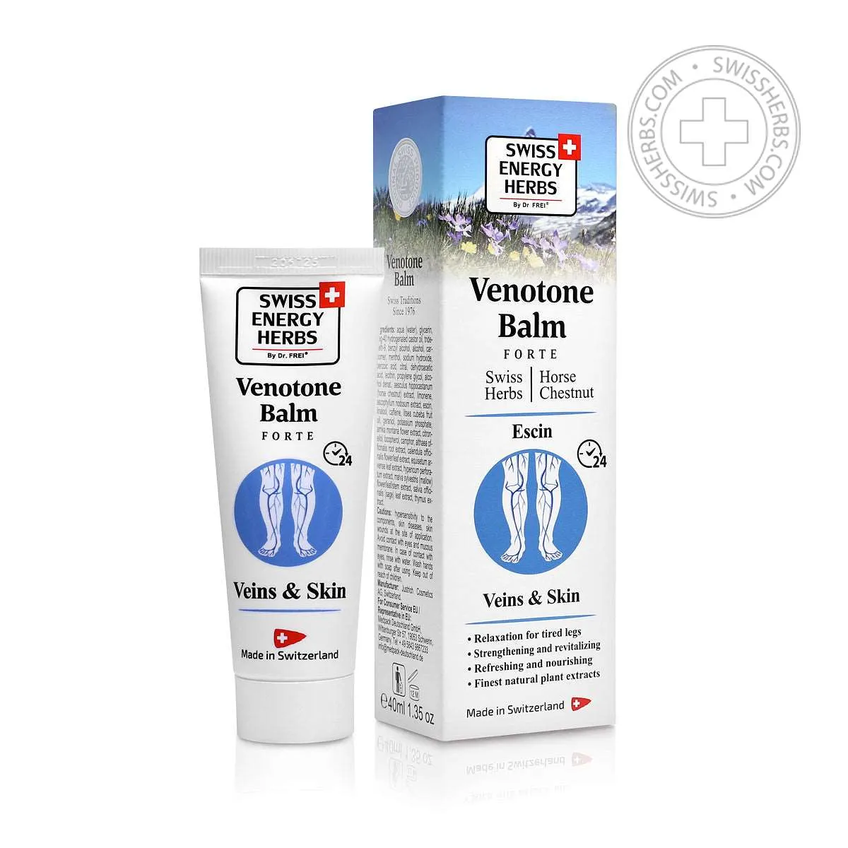 VENOTONE BALM, balm against varicose veins and leg fatigue with horse chestnut extract and escin, 40 ml.